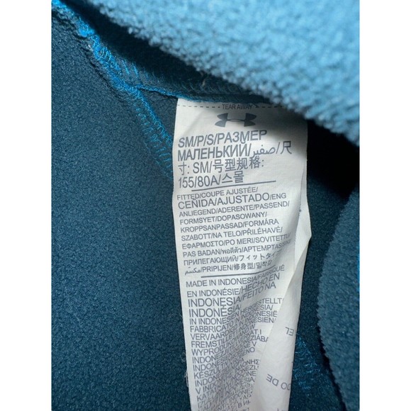 Under Armour Womens Activewear Small Sweatshirt Lot of 2 Full Zip Crewneck Blue - Picture 14 of 16